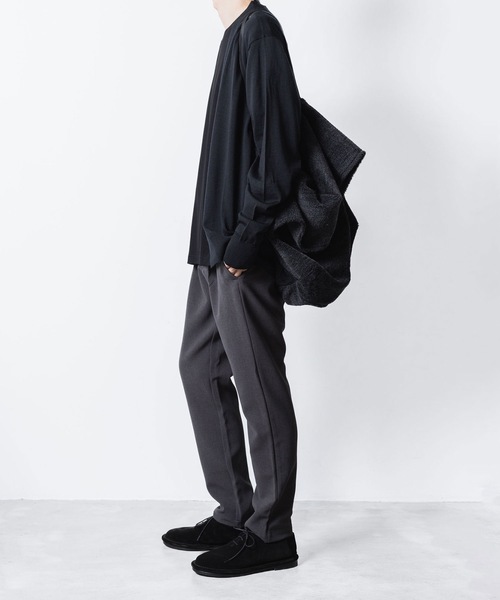 ATTACHMENT（アタッチメント）の「PE ストレッチダブルクロス レギュラーフィット イージートラウザーズ / PE STRETCH DOUBLE CLOTH REGULAR FIT EASY TROUSERS（スラックス・メンズ・ダークグレー/カーキ系/グレー/ブラック・3/2/1）」の15枚目の写真