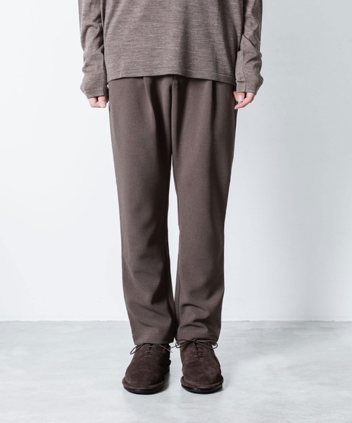 ATTACHMENT（アタッチメント）の「PE ストレッチダブルクロス レギュラーフィット イージートラウザーズ / PE STRETCH DOUBLE CLOTH REGULAR FIT EASY TROUSERS（スラックス・メンズ・ダークグレー/カーキ系/グレー/ブラック・3/2/1）」の17枚目の写真