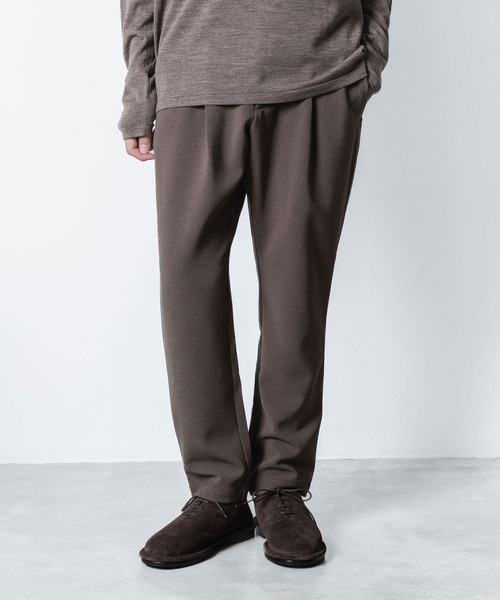 ATTACHMENT（アタッチメント）の「PE ストレッチダブルクロス レギュラーフィット イージートラウザーズ / PE STRETCH DOUBLE CLOTH REGULAR FIT EASY TROUSERS（スラックス・メンズ・ダークグレー/カーキ系/グレー/ブラック・3/2/1）」の18枚目の写真