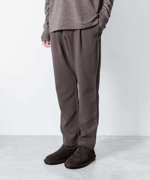 ATTACHMENT（アタッチメント）の「PE ストレッチダブルクロス レギュラーフィット イージートラウザーズ / PE STRETCH DOUBLE CLOTH REGULAR FIT EASY TROUSERS（スラックス・メンズ・ダークグレー/カーキ系/グレー/ブラック・3/2/1）」の19枚目の写真