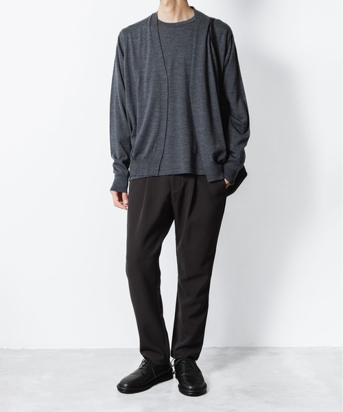 PE ストレッチダブルクロス レギュラーフィット イージートラウザーズ