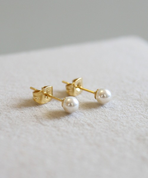 CERCA(チェルカ)の「KAM.accessory/サージカルステンレス316L/金属アレルギー対応/スタッドピアス/一粒パールピアス(ピアス(両耳用)・レディース・シルバー系2/ゴールド系2/シルバー系1/ゴールド系1・FREE)」の7枚目の写真