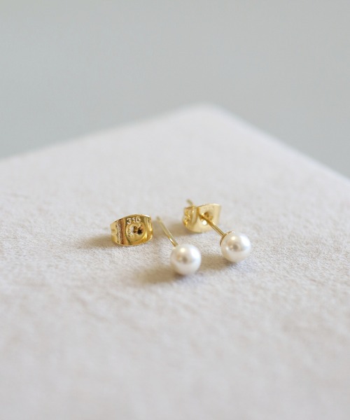 CERCA(チェルカ)の「KAM.accessory/サージカルステンレス316L/金属アレルギー対応/スタッドピアス/一粒パールピアス(ピアス(両耳用)・レディース・シルバー系2/ゴールド系2/シルバー系1/ゴールド系1・FREE)」の9枚目の写真