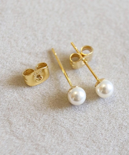 CERCA(チェルカ)の「KAM.accessory/サージカルステンレス316L/金属アレルギー対応/スタッドピアス/一粒パールピアス(ピアス(両耳用)・レディース・シルバー系2/ゴールド系2/シルバー系1/ゴールド系1・FREE)」の10枚目の写真