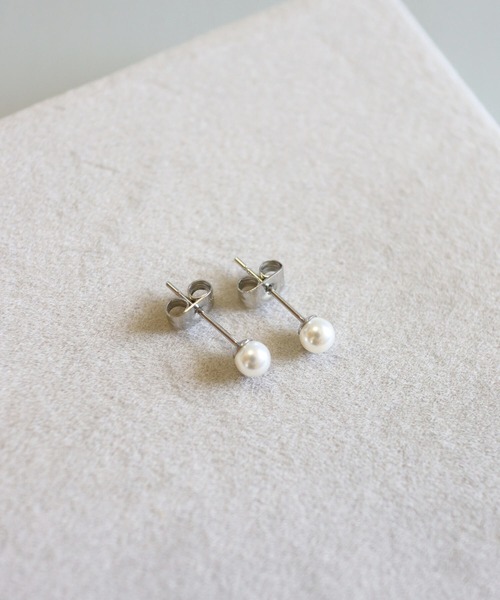CERCA(チェルカ)の「KAM.accessory/サージカルステンレス316L/金属アレルギー対応/スタッドピアス/一粒パールピアス(ピアス(両耳用)・レディース・シルバー系2/ゴールド系2/シルバー系1/ゴールド系1・FREE)」の18枚目の写真