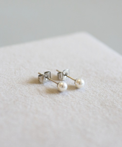 CERCA(チェルカ)の「KAM.accessory/サージカルステンレス316L/金属アレルギー対応/スタッドピアス/一粒パールピアス(ピアス(両耳用)・レディース・シルバー系2/ゴールド系2/シルバー系1/ゴールド系1・FREE)」の19枚目の写真