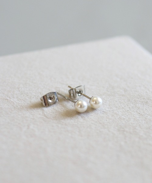 CERCA(チェルカ)の「KAM.accessory/サージカルステンレス316L/金属アレルギー対応/スタッドピアス/一粒パールピアス(ピアス(両耳用)・レディース・シルバー系2/ゴールド系2/シルバー系1/ゴールド系1・FREE)」の20枚目の写真