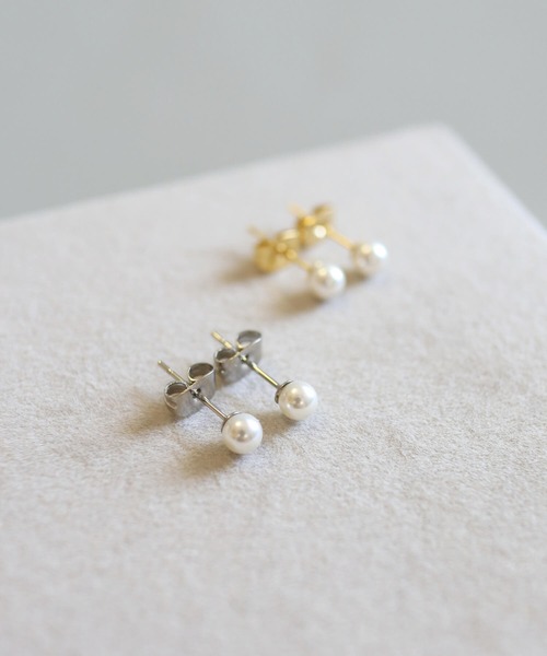 CERCA(チェルカ)の「KAM.accessory/サージカルステンレス316L/金属アレルギー対応/スタッドピアス/一粒パールピアス(ピアス(両耳用)・レディース・シルバー系2/ゴールド系2/シルバー系1/ゴールド系1・FREE)」の22枚目の写真