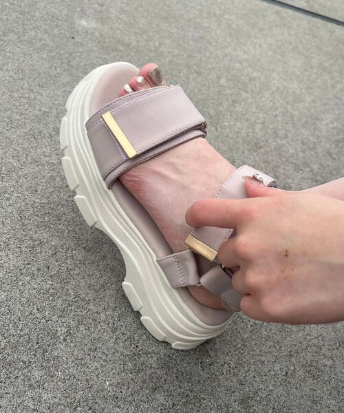 MAJESTIC LEGON（マジェスティックレゴン）の「ワイドベルトスポサン（サンダル・レディース・アイボリー/ピンクベージュ/ブラック・SMALL/X-LARGE/LARGE/MEDIUM）」の22枚目の写真