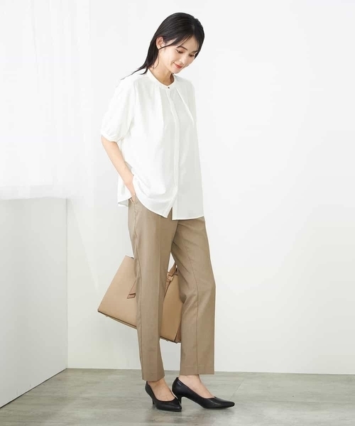 a.v.v(アーヴェヴェ)の「配色パイピングブラウス(シャツ/ブラウス・レディース・ホワイト/ベージュ・34/38/36/42/40)」の12枚目の写真