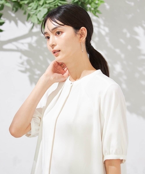 a.v.v(アーヴェヴェ)の「配色パイピングブラウス(シャツ/ブラウス・レディース・ホワイト/ベージュ・34/38/36/42/40)」の15枚目の写真