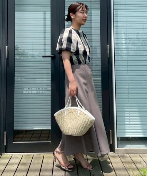 couture brooch（クチュールブローチ）の「【マシンウォッシャブル・二の腕カバー】ブロックチェックブラウス（シャツ/ブラウス・レディース・ブラック系1/ネイビー系1・42/36/38/40）」の15枚目の写真