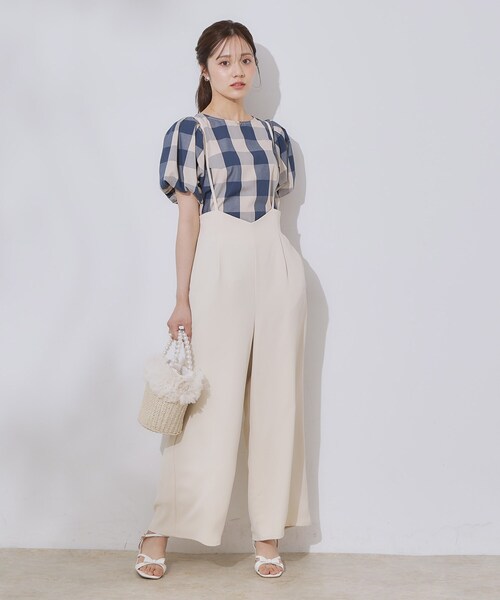 couture brooch（クチュールブローチ）の「【マシンウォッシャブル・二の腕カバー】ブロックチェックブラウス（シャツ/ブラウス・レディース・ブラック系1/ネイビー系1・42/36/38/40）」の18枚目の写真