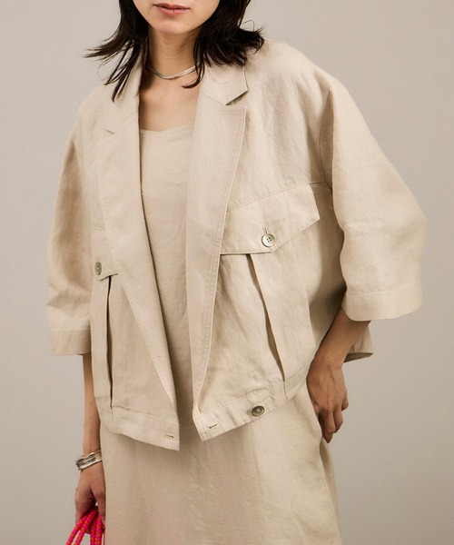 リネンツイルブルゾン（ブルゾン）｜SALON adam et rope