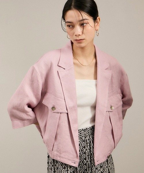 リネンツイルブルゾン（ブルゾン）｜SALON adam et rope'（サロン