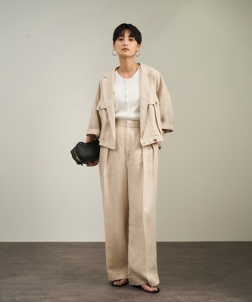 リネンツイルブルゾン（ブルゾン）｜SALON adam et rope'（サロン