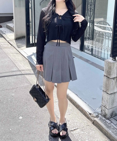 INGNI（イング）の「【WEB限定】シアーリボンニットカーディガン（カーディガン/ボレロ・レディース・オフホワイト/ブラック/ピンク/ミント・M）」の17枚目の写真