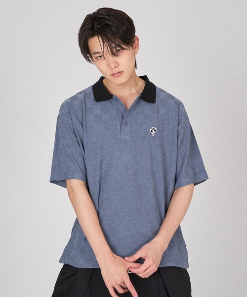 ONCILY(オンシェリー)の「BLOCK CHECK POLO SHIRT / ブロックチェックポロシャツ(ポロシャツ・メンズ・ブラック/チャコールグレー/ブルー・MEDIUM/LARGE/SMALL)」の3枚目の写真