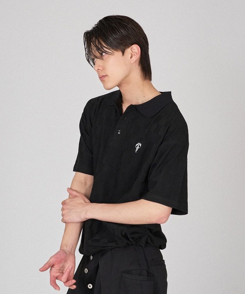 ONCILY(オンシェリー)の「BLOCK CHECK POLO SHIRT / ブロックチェックポロシャツ(ポロシャツ・メンズ・ブラック/チャコールグレー/ブルー・MEDIUM/LARGE/SMALL)」の15枚目の写真