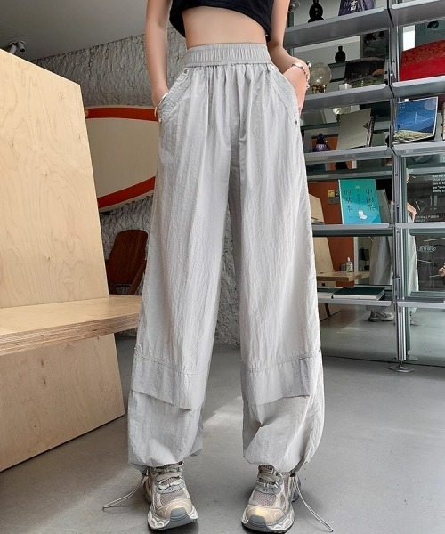 gossip!ロサンゼルス(ゴシップロサンゼルス)の「Y2Kガーリー*速乾カジュアルカーゴパンツ(カーゴパンツ・レディース・ライトグレー・FREE)」の6枚目の写真