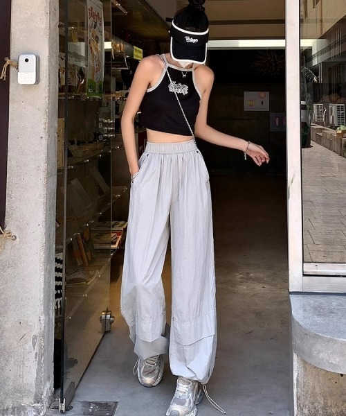 gossip!ロサンゼルス(ゴシップロサンゼルス)の「Y2Kガーリー*速乾カジュアルカーゴパンツ(カーゴパンツ・レディース・ライトグレー・FREE)」の9枚目の写真