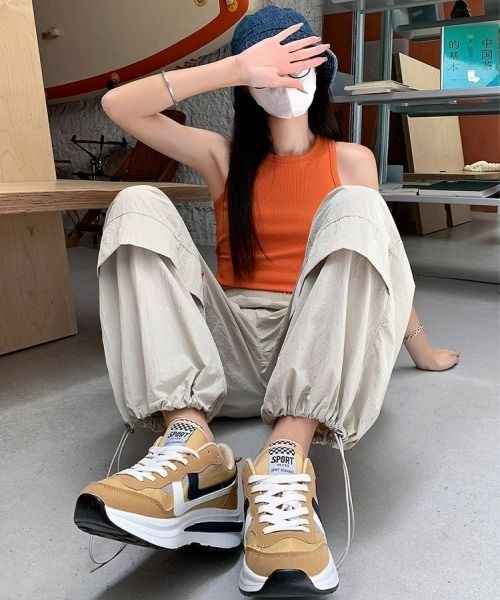 gossip!ロサンゼルス(ゴシップロサンゼルス)の「Y2Kガーリー*速乾カジュアルカーゴパンツ(カーゴパンツ・レディース・ライトグレー・FREE)」の17枚目の写真