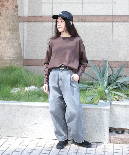 Brocante（ブロカント）の「[Brocante / ブロカント] 12ozリングBKデニム アンプリッセパンツ（デニムパンツ・レディース・ブラック・1/2）」の17枚目の写真