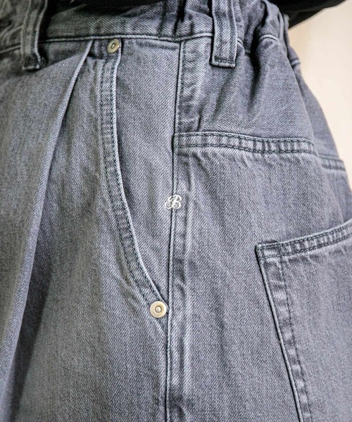 Brocante（ブロカント）の「[Brocante / ブロカント] 12ozリングBKデニム アンプリッセパンツ（デニムパンツ・レディース・ブラック・1/2）」の12枚目の写真