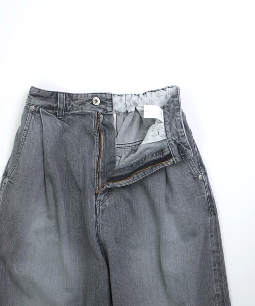 Brocante（ブロカント）の「[Brocante / ブロカント] 12ozリングBKデニム アンプリッセパンツ（デニムパンツ・レディース・ブラック・1/2）」の13枚目の写真