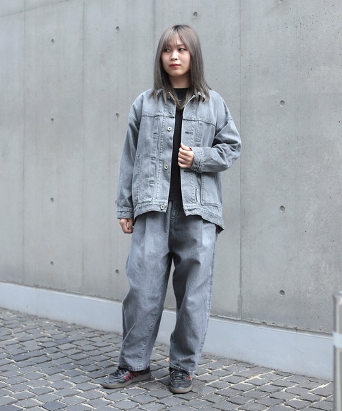 Brocante（ブロカント）の「[Brocante / ブロカント] 12ozリングBKデニム アンプリッセパンツ（デニムパンツ・レディース・ブラック・1/2）」の19枚目の写真