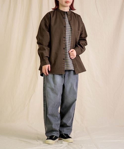 Brocante（ブロカント）の「[Brocante / ブロカント] 12ozリングBKデニム アンプリッセパンツ（デニムパンツ・レディース・ブラック・1/2）」の5枚目の写真