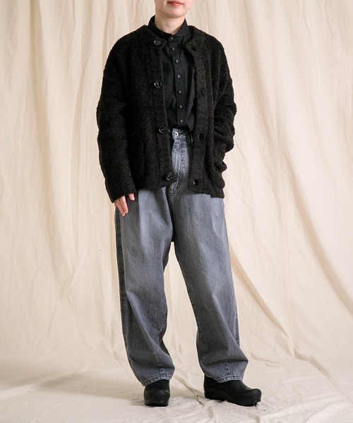 Brocante / ブロカント] 12ozリングBKデニム アンプリッセパンツ