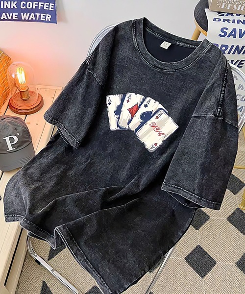 Винтажный 'Simple Strong Lead' VINTAGE графический T‑shirt — логопринт, рукотворная отделка