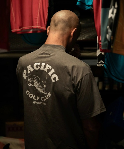 サイズ：M PACIFIC GOLF CLUB　パシフィック ゴルフクラブ  モックネック 半袖Tシャツ  ブラック系 [240101438876] ゴルフウェア レディース ストスト パシフィックゴルフクラブ(Pacific GOLF CLUB) モックネック