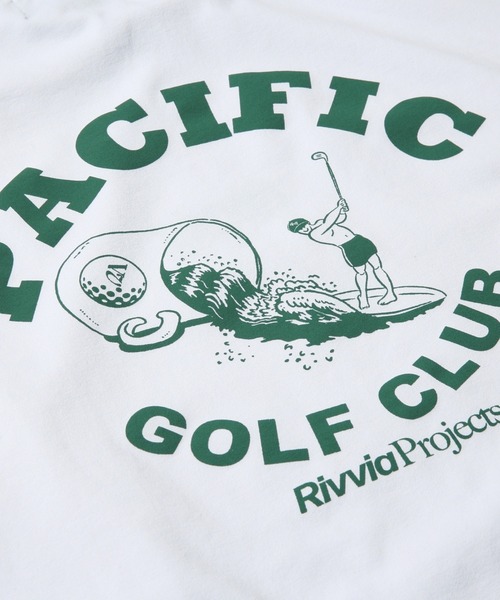 サイズ：M PACIFIC GOLF CLUB　パシフィック ゴルフクラブ  半袖Tシャツ  ホワイト系 [240101420003] ゴルフウェア メンズ ストスト サイズ：M PACIFIC GOLF CLUB パシフィック ゴルフクラブ 半袖T
