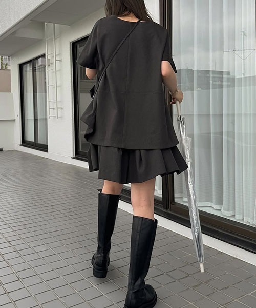 WILLFULLY（ウィルフリー）の「constructive tuck culottes S/PT（その他パンツ・レディース・ブラック/チャコールグレー/ベージュ系その他・FREE）」の19枚目の写真