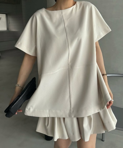 WILLFULLY（ウィルフリー）の「constructive tuck culottes S/PT（その他パンツ・レディース・ブラック/チャコールグレー/ベージュ系その他・FREE）」の8枚目の写真