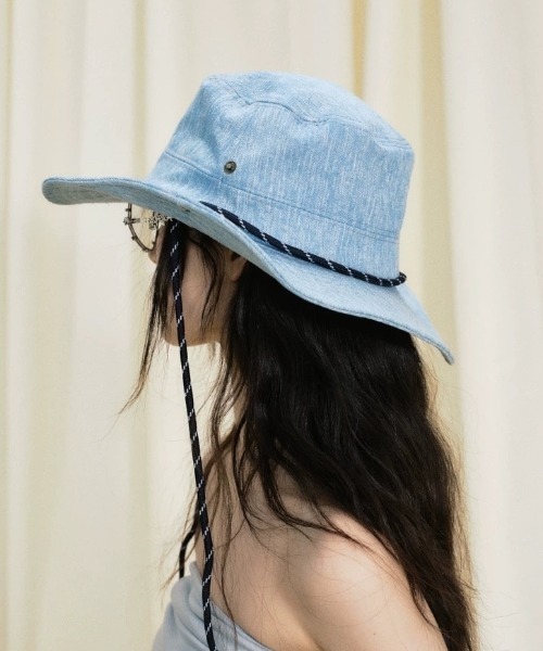 GUCCI Wide Brim Hat Eco Washed Denim Denim Blue 631958 | eBay