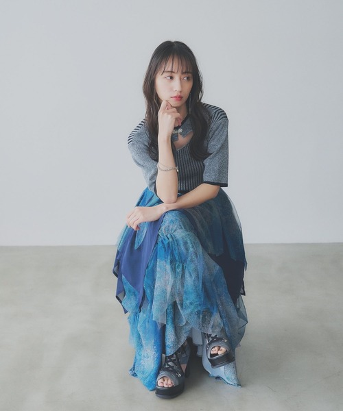 セール】【YUMA TAKAHASHI×HARE】MIXフレアスカート（スカート）｜HARE