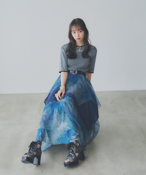 セール】【YUMA TAKAHASHI×HARE】MIXフレアスカート（スカート）｜HARE