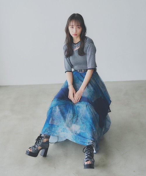 セール】【YUMA TAKAHASHI×HARE】MIXフレアスカート（スカート