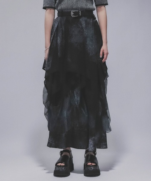 HARE（ハレ）の「【YUMA TAKAHASHI×HARE】MIXフレアスカート（スカート・レディース・ブルー/グレー・FREE）」の13枚目の写真