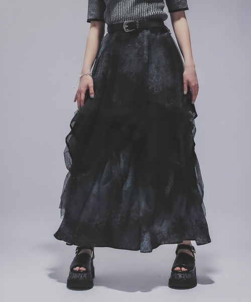 HARE（ハレ）の「【YUMA TAKAHASHI×HARE】MIXフレアスカート（スカート・レディース・ブルー/グレー・FREE）」の15枚目の写真