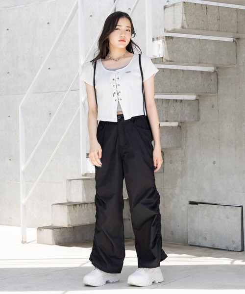 repipi armario（レピピ アルマリオ）の「シャーリングルーズカーゴパンツ（カーゴパンツ・キッズ・ブルー系その他/ブラック系その他/ブラック・SMALL/MEDIUM/LARGE）」の5枚目の写真