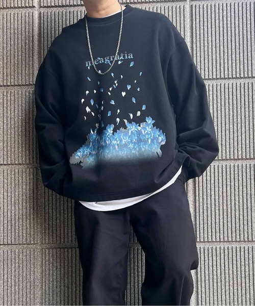 meagratia(メアグラーティア)の「fire pattern graphic sweat(スウェット・メンズ・ブラック/グレー・1/2)」の12枚目の写真