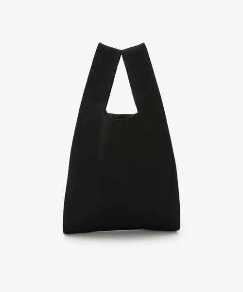 To b. by agnes b.（トゥービーバイアニエスベー）の「ニット ロゴトートバッグ（ハンドバッグ・レディース・ブラック・FREE）」の2枚目の写真