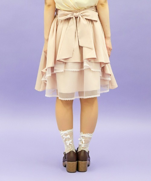 axes femme POETIQUE（アクシーズファムポエティック）の「バックフリルミドルスカート（スカート・レディース・ピンク/ミント/ブルー・MEDIUM）」の5枚目の写真