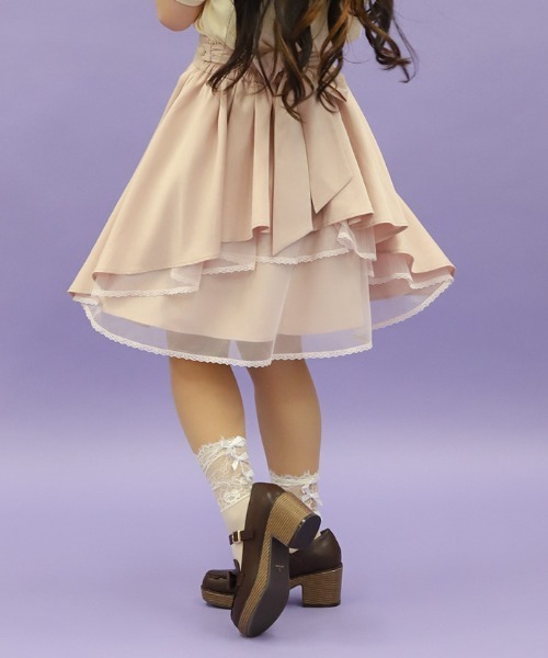 axes femme POETIQUE（アクシーズファムポエティック）の「バックフリルミドルスカート（スカート・レディース・ピンク/ミント/ブルー・MEDIUM）」の6枚目の写真