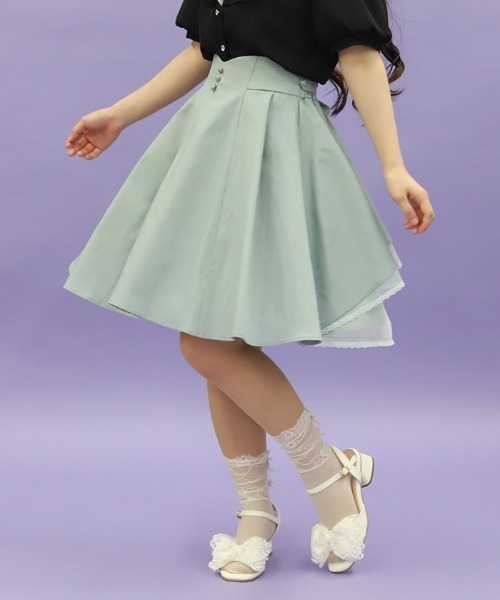 axes femme POETIQUE（アクシーズファムポエティック）の「バックフリルミドルスカート（スカート・レディース・ピンク/ミント/ブルー・MEDIUM）」の8枚目の写真