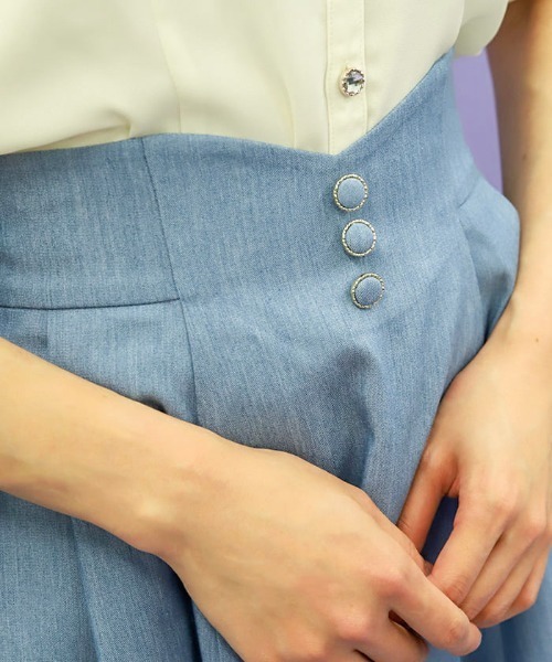 axes femme POETIQUE（アクシーズファムポエティック）の「バックフリルミドルスカート（スカート・レディース・ピンク/ミント/ブルー・MEDIUM）」の10枚目の写真